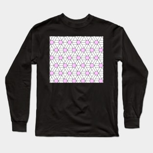 Pink Diamond Fashion Print Pattern Long Sleeve T-Shirt